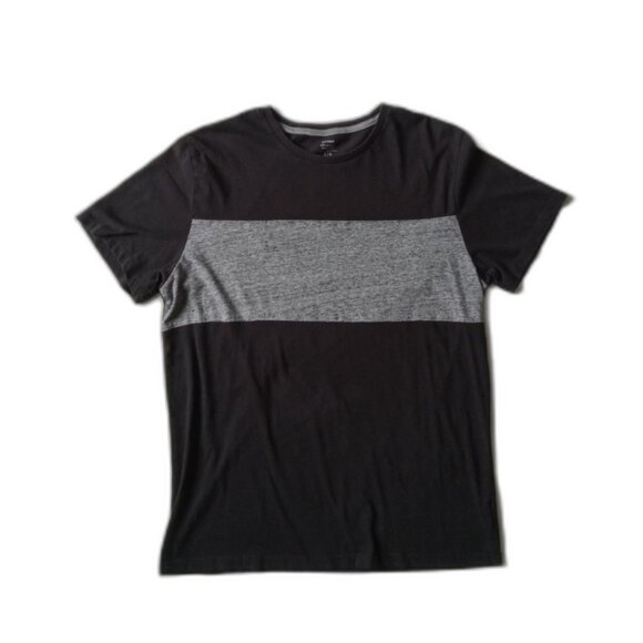 Old Navy Other - Old Navy Soft Washed Black and Gray Colorblock Short Sleeve Crew Neck Tee Large